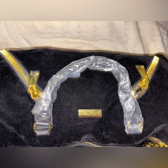 NEW Joy & IMAN Luxury Travel Set- Velvet + Leather Weekender Duffle & Sm bag - Picture 9 of 16